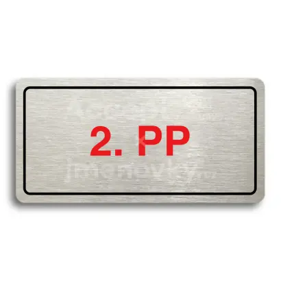 Piktogram "2. PODZEMNÍ PODLAŽÍ" - stříbrná tabulka - barevný tisk