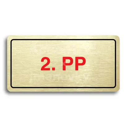 Piktogram "2. PODZEMNÍ PODLAŽÍ" - zlatá tabulka - barevný tisk
