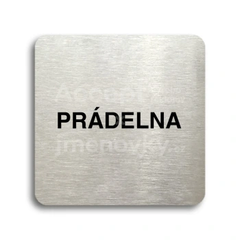 Piktogram "prádelna" - stříbrná tabulka - černý tisk bez rámečku