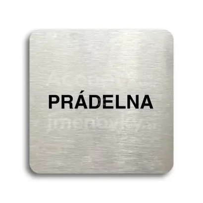 Piktogram "prádelna" - stříbrná tabulka - černý tisk bez rámečku