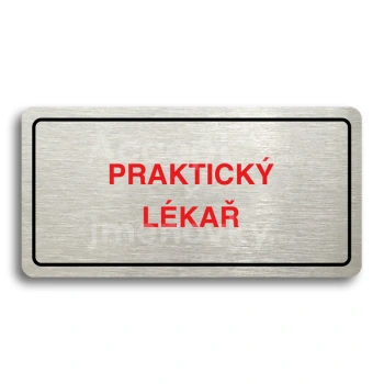 Piktogram "PRAKTICKÝ LÉKAŘ" - stříbrná tabulka - barevný tisk