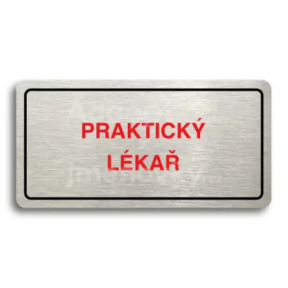 Piktogram "PRAKTICKÝ LÉKAŘ" - stříbrná tabulka - barevný tisk