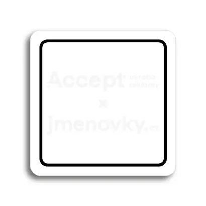 Piktogram "prázdný s linkou" - bílá tabulka - černý tisk