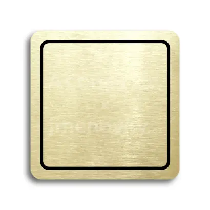 Piktogram "prázdný s linkou" - zlatá tabulka - černý tisk