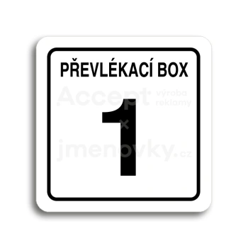 Piktogram "převlékací box XI" - bílá tabulka - černý tisk