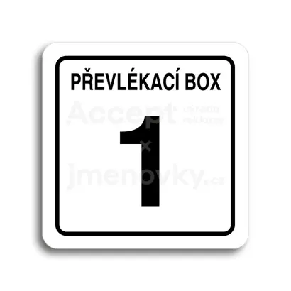 Piktogram "převlékací box XI" - bílá tabulka - černý tisk