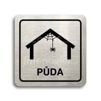 Piktogram "půda III" - stříbrná tabulka - černý tisk
