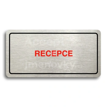 Piktogram "RECEPCE" - stříbrná tabulka - barevný tisk