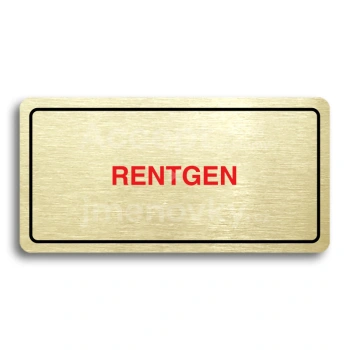 Piktogram "RENTGEN" - zlatá tabulka - barevný tisk