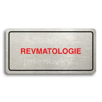 Piktogram "REVMATOLOGIE" - stříbrná tabulka - barevný tisk