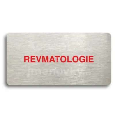 Piktogram "REVMATOLOGIE" - stříbrná tabulka - barevný tisk bez rámečku