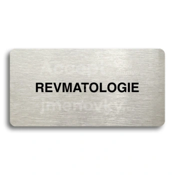 Piktogram "REVMATOLOGIE" - stříbrná tabulka - černý tisk bez rámečku