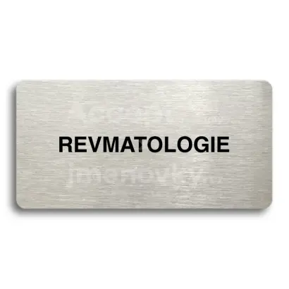 Piktogram "REVMATOLOGIE" - stříbrná tabulka - černý tisk bez rámečku