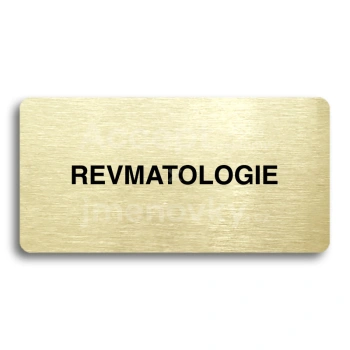 Piktogram "REVMATOLOGIE" - zlatá tabulka - černý tisk bez rámečku