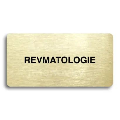 Piktogram "REVMATOLOGIE" - zlatá tabulka - černý tisk bez rámečku