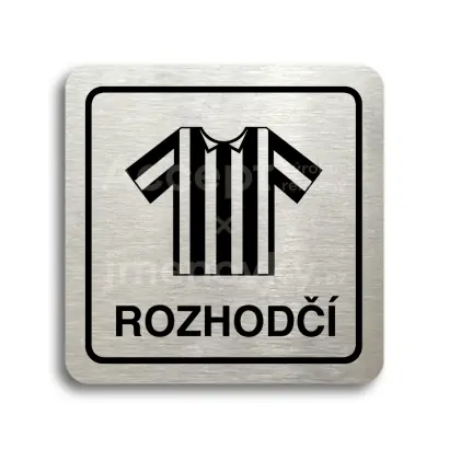 Piktogram "rozhodčí II" - stříbrná tabulka - černý tisk