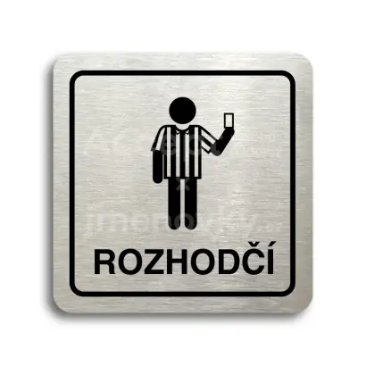 Piktogram "rozhodčí IV" - stříbrná tabulka - černý tisk