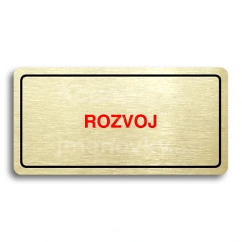 Piktogram "ROZVOJ" - zlatá tabulka - barevný tisk