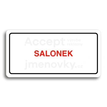 Piktogram "SALONEK" - bílá tabulka - barevný tisk