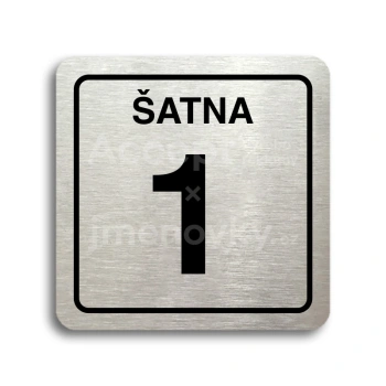 Piktogram "šatna 1" - stříbrná tabulka - černý tisk