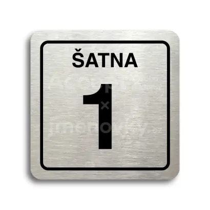 Piktogram "šatna 1" - stříbrná tabulka - černý tisk