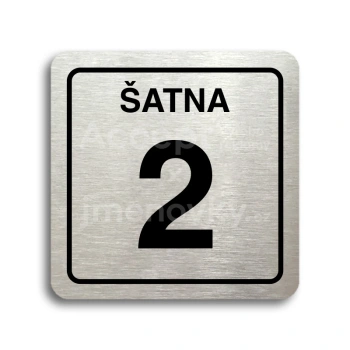 Piktogram "šatna 2" - stříbrná tabulka - černý tisk