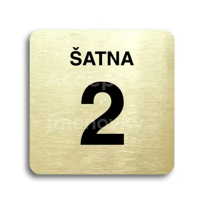 Piktogram "šatna 2" - zlatá tabulka - černý tisk bez rámečku