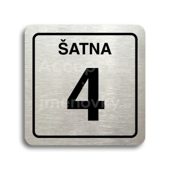 Piktogram "šatna 4" - stříbrná tabulka - černý tisk
