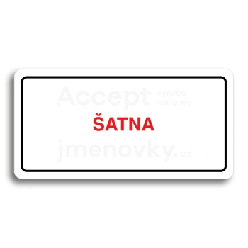 Piktogram "ŠATNA" - bílá tabulka - barevný tisk