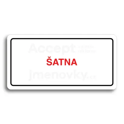 Piktogram "ŠATNA" - bílá tabulka - barevný tisk