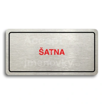 Piktogram "ŠATNA" - stříbrná tabulka - barevný tisk
