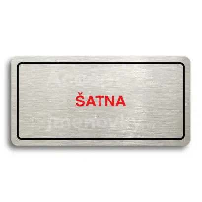 Piktogram "ŠATNA" - stříbrná tabulka - barevný tisk