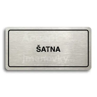 Piktogram "ŠATNA" - stříbrná tabulka - černý tisk