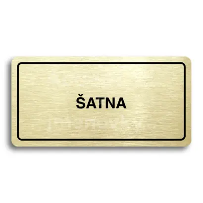 Piktogram "ŠATNA" - zlatá tabulka - černý tisk