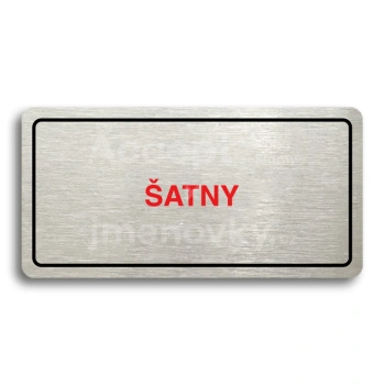 Piktogram "ŠATNY" - stříbrná tabulka - barevný tisk