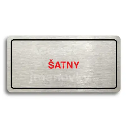 Piktogram "ŠATNY" - stříbrná tabulka - barevný tisk