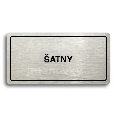 Piktogram "ŠATNY" - stříbrná tabulka - černý tisk