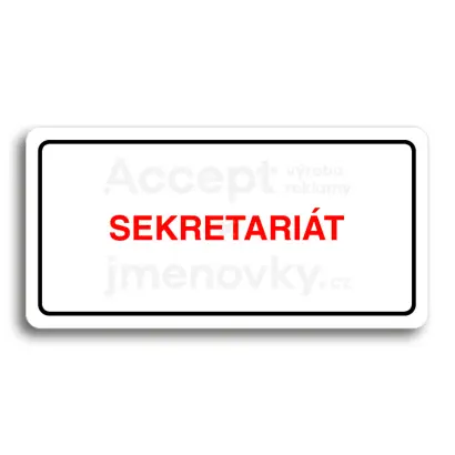 Piktogram "SEKRETARIÁT" - bílá tabulka - barevný tisk