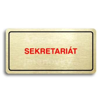 Piktogram "SEKRETARIÁT" - zlatá tabulka - barevný tisk