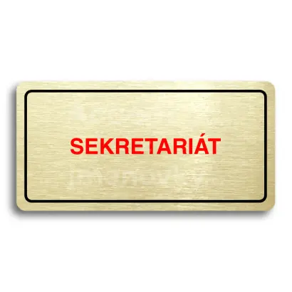 Piktogram "SEKRETARIÁT" - zlatá tabulka - barevný tisk
