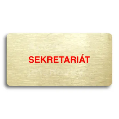 Piktogram "SEKRETARIÁT" - zlatá tabulka - barevný tisk bez rámečku