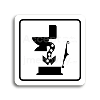 Piktogram "septik" - bílá tabulka - černý tisk