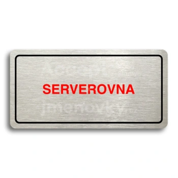 Piktogram "SERVEROVNA" - stříbrná tabulka - barevný tisk