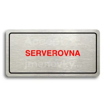 Piktogram "SERVEROVNA" - stříbrná tabulka - barevný tisk