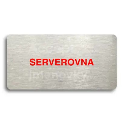 Piktogram "SERVEROVNA" - stříbrná tabulka - barevný tisk bez rámečku
