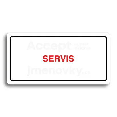 Piktogram "SERVIS" - bílá tabulka - barevný tisk