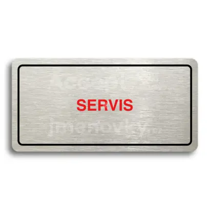 Piktogram "SERVIS" - stříbrná tabulka - barevný tisk