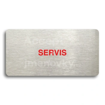 Piktogram "SERVIS" - stříbrná tabulka - barevný tisk bez rámečku