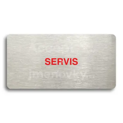 Piktogram "SERVIS" - stříbrná tabulka - barevný tisk bez rámečku