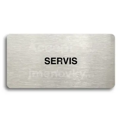 Piktogram "SERVIS" - stříbrná tabulka - černý tisk bez rámečku